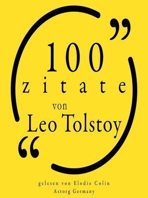 cover image of 100 Zitate von Leo Tolstoi